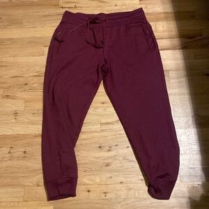 Maroon large joggers NWOT